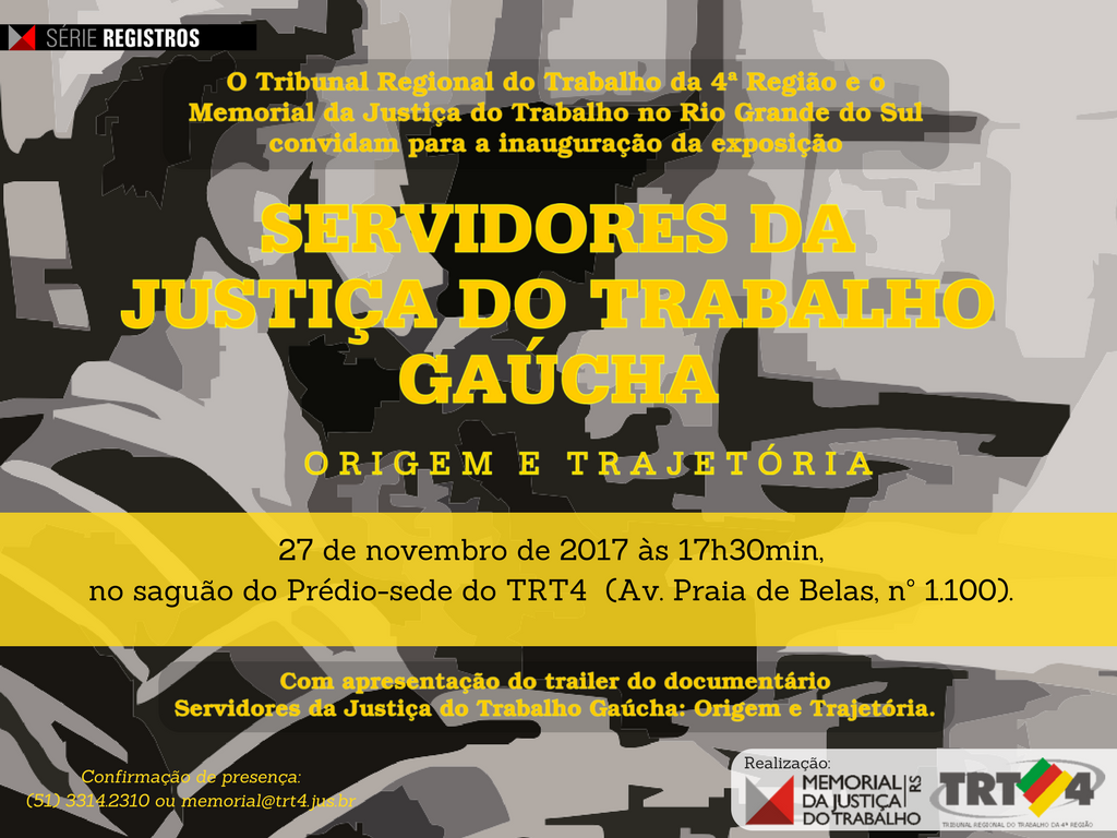 Arte do convite para a abertura da exposição