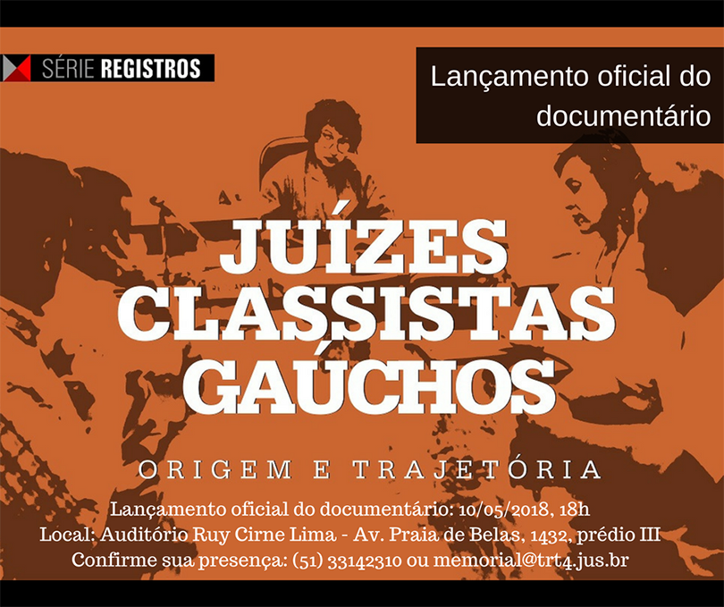 Cartaz de divulgação do lançamento do documentário