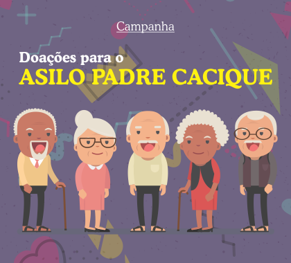 Cartaz - Campanha de doações para o Asilo Padre Cacique