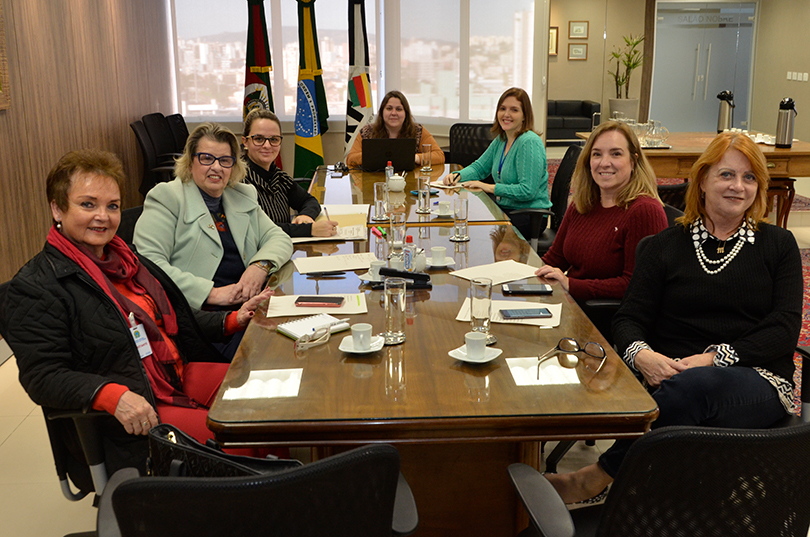 Foto da reunião com as participantes.