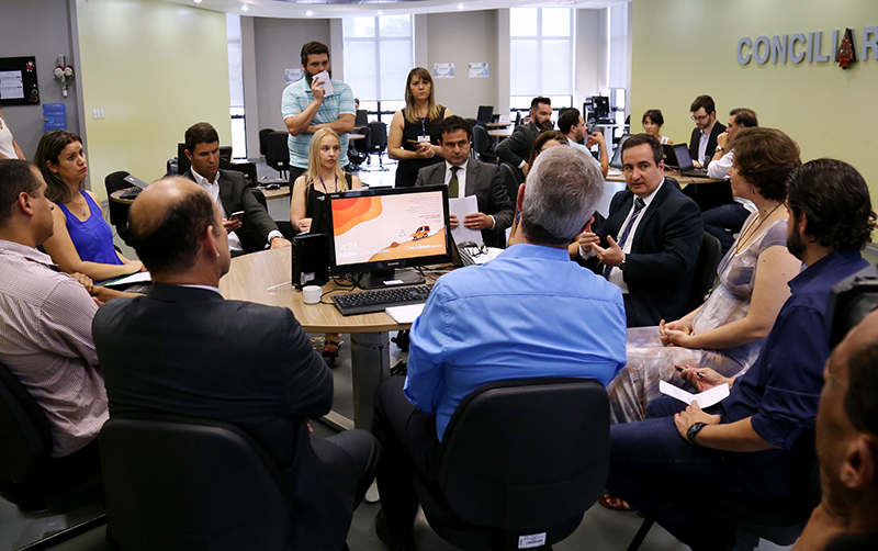 Audiência reuniu três ramos do judiciário.