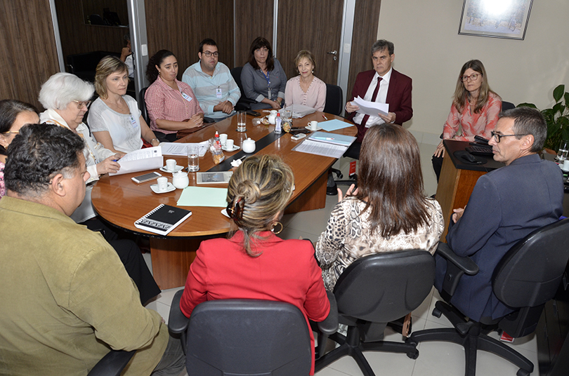 Foto da reunião na Vice-Presidência do TRT-RS