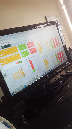 Foto de um monitor de computador