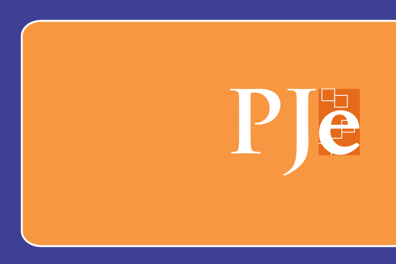 Imagem com o logotipo do PJe