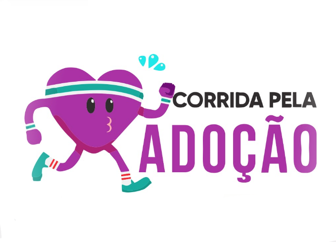 Arte de divulgação da 1ª Corrida pela Adoção.