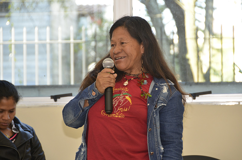 roda de conversas com lideranças guarani na Escola Judicial