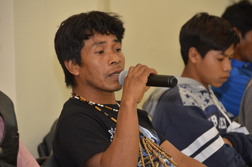 roda de conversas com lideranças guarani na Escola Judicial