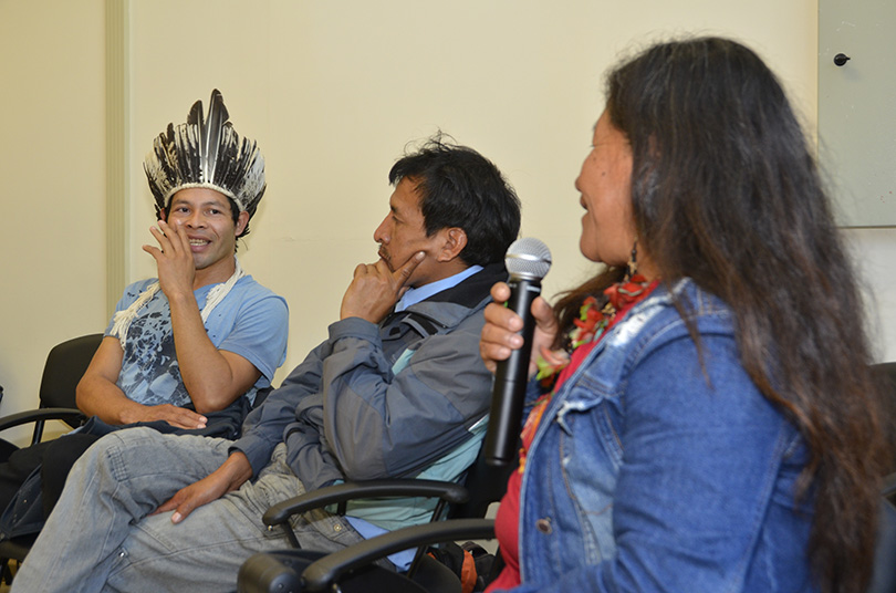 roda de conversas com lideranças guarani na Escola Judicial