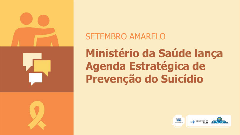 Ilustração do nome da agenda e logo do Ministério da Saúde.