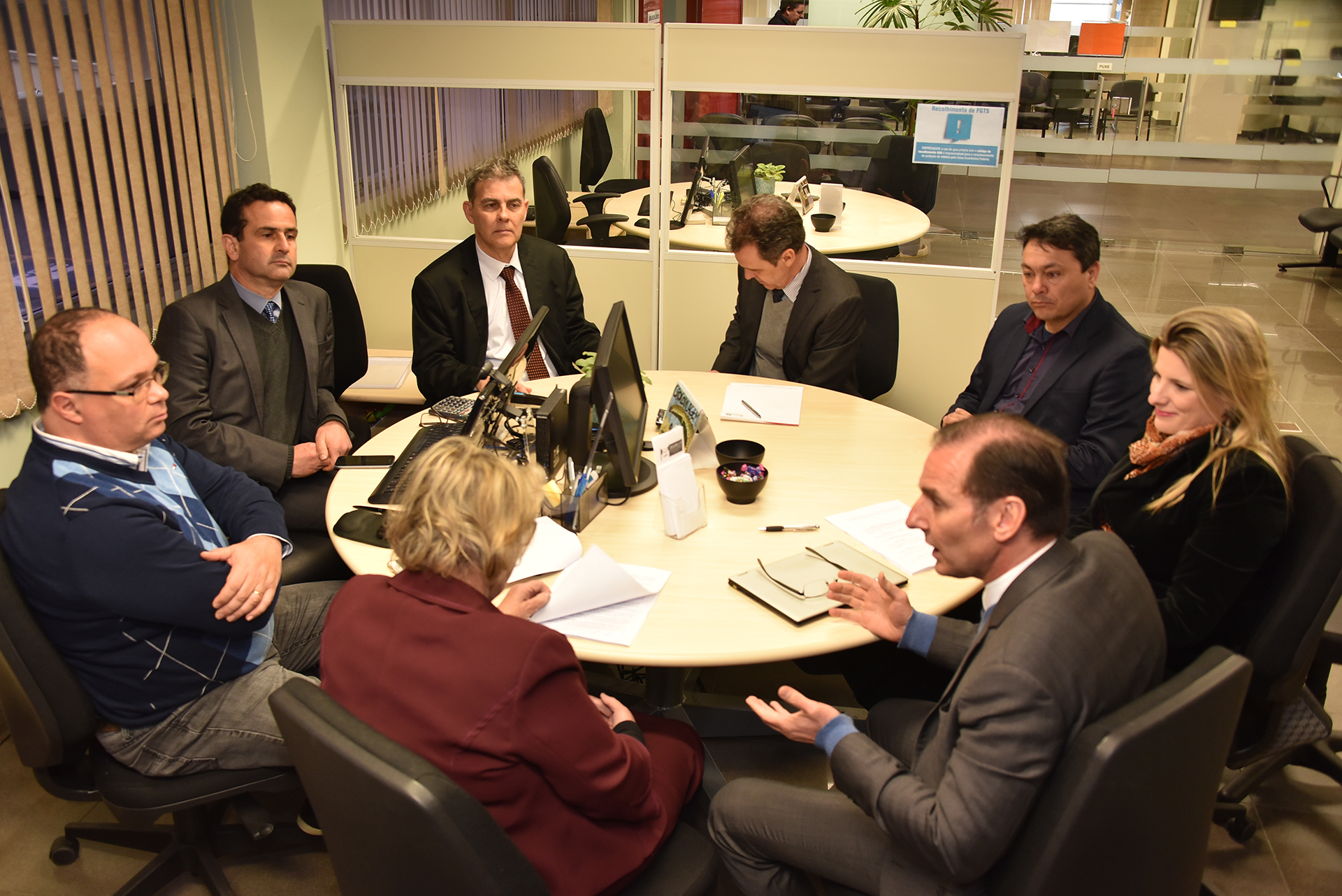 Audiência de conciliação no Cejusc-JT