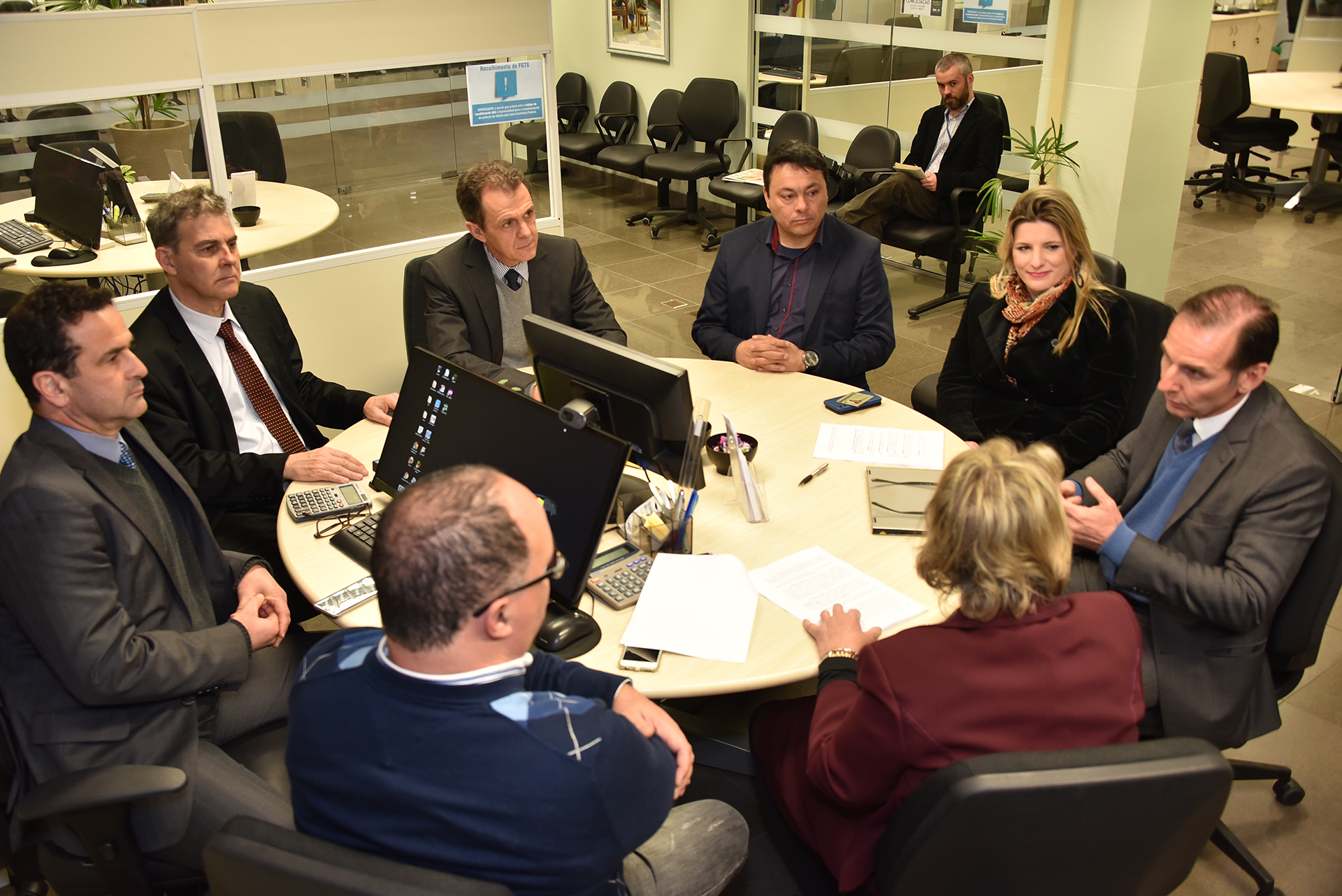 Audiência de conciliação no Cejusc-JT