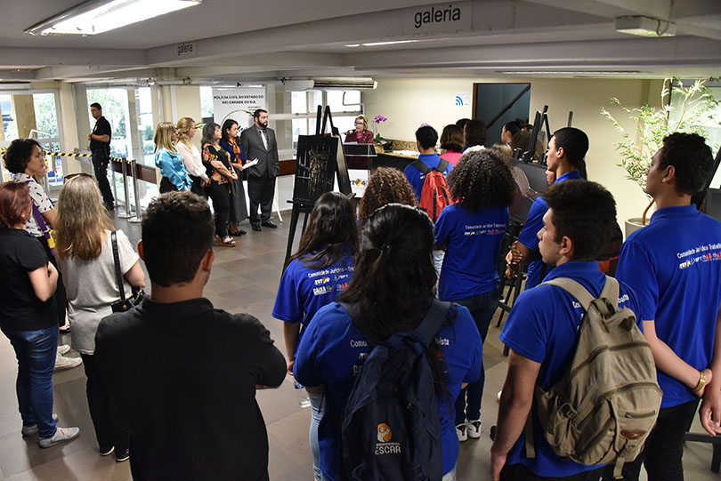 cerimônia de inauguração da exposição