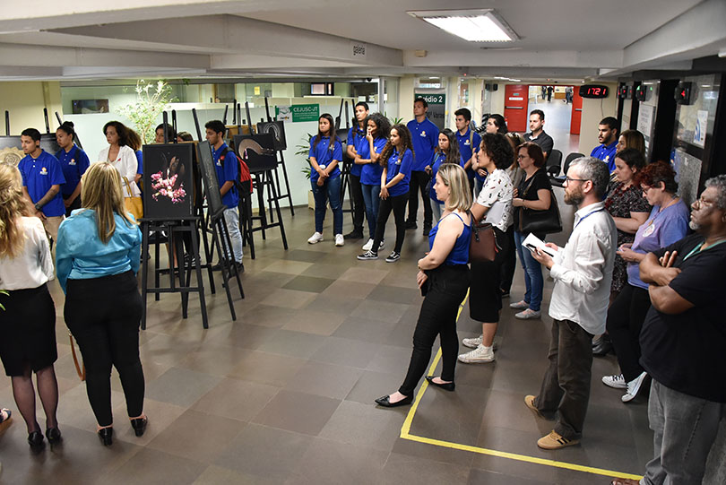 cerimônia de inauguração da exposição
