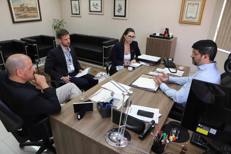 Foto da reunião realizada na Vice-Presidência.