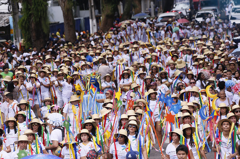 Foto do público caminhando na II Marcha de Belém contra o Trabalho Infantil