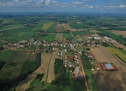 Imagem aérea do município de Lagoa dos Três Cantos.