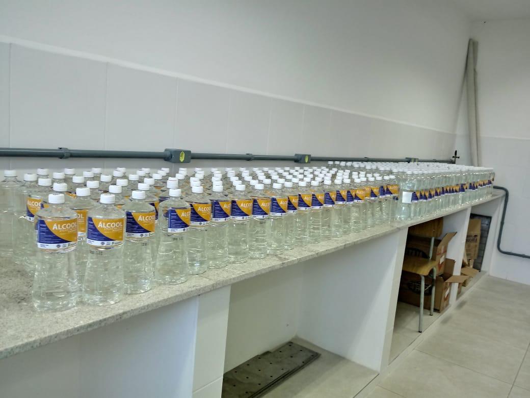 Produção de álcool gel