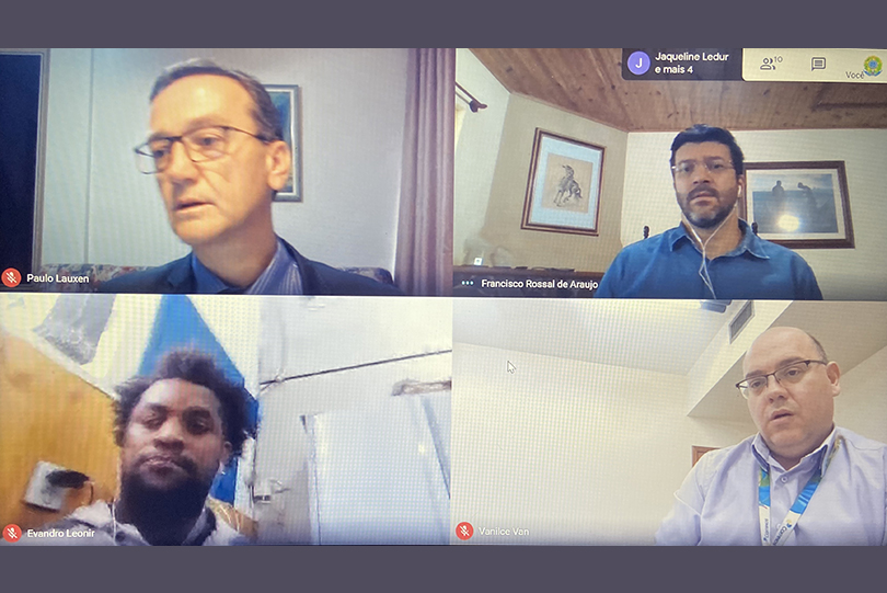 Captura de tela da videoconferência