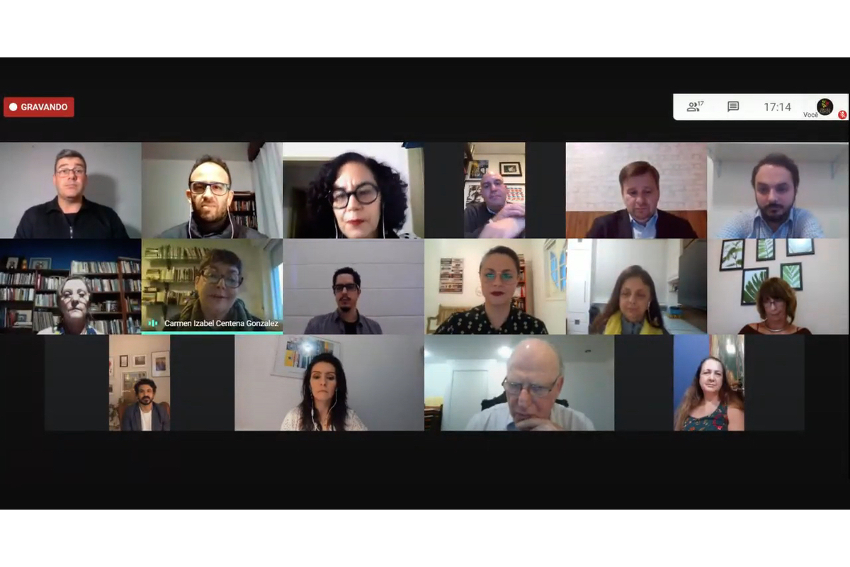 foto da live de lançamento com imagens dos participantes