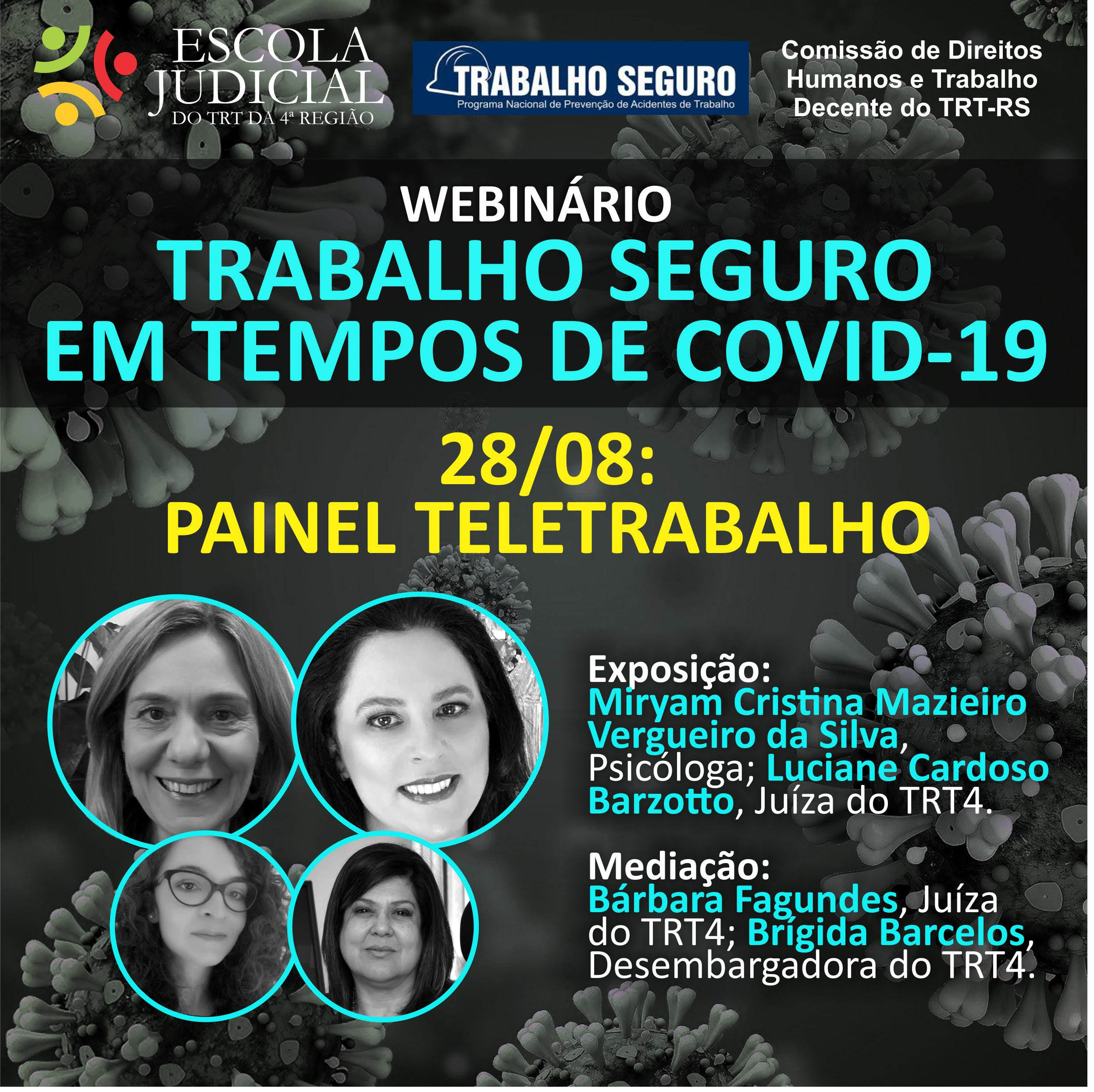 Pra Cego Ver: convite para painel sobre Teletrabalho em tempos de Covid-19