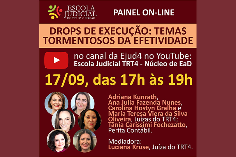 Pra cego ver: imagem mostra as painelistas e informações sobre o evento