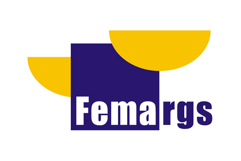 Pra Cego Ver: logomarca da Femargs