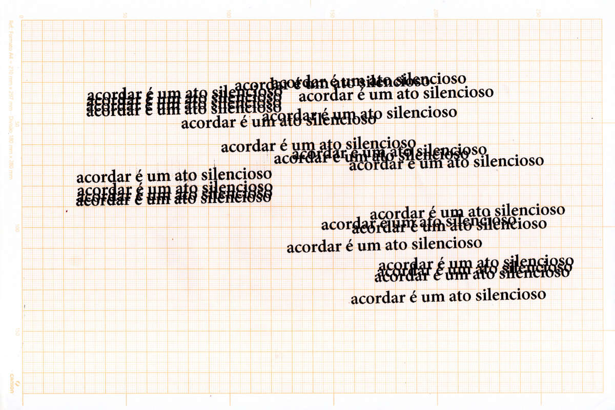 Acordar é um ato silencioso. Poema Visual. 2020