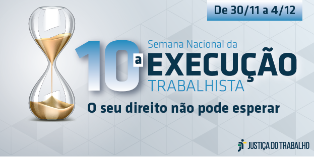 Arte de divulgação da Semana, com os dados do evento e o slogan "O seu direito não pode esperar".