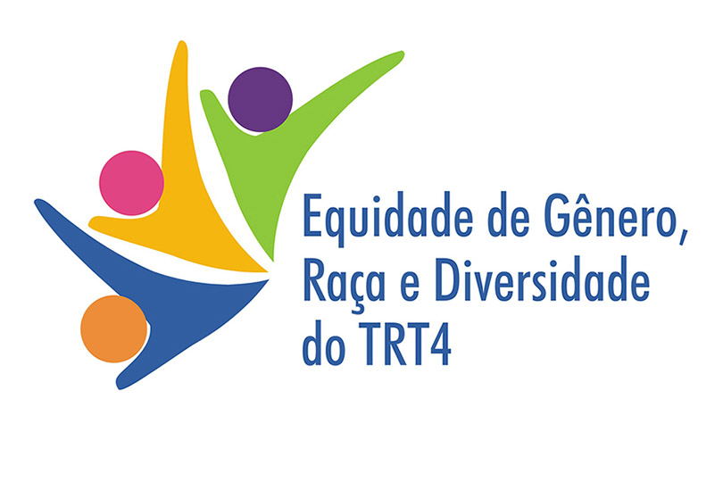 Pra Cego Ver: logomarca do comitê de Equidade de Gênero, Raça e Diversidade