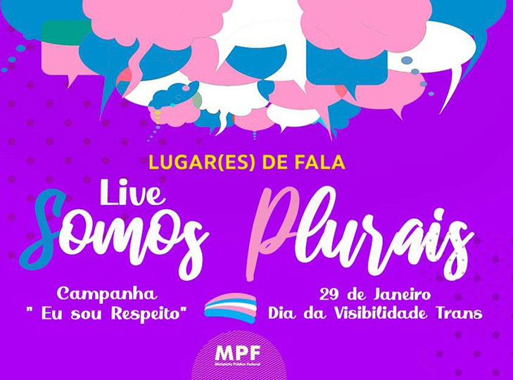 Pra Cego Ver: imagem de "balões" de diálogo, com a logomarca e informações sobre o evento.