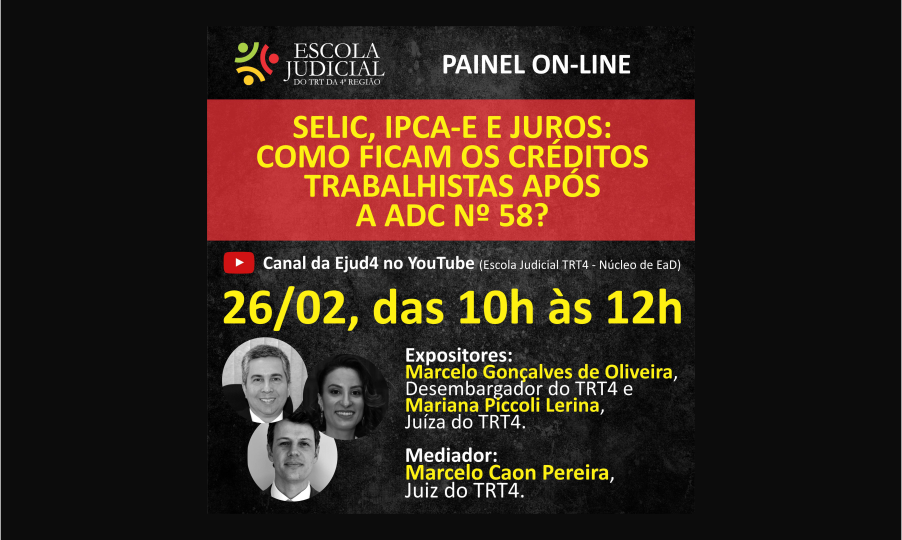 arte com informações do evento