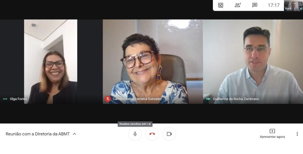 Captura de tela com mosaico de participantes da reunião