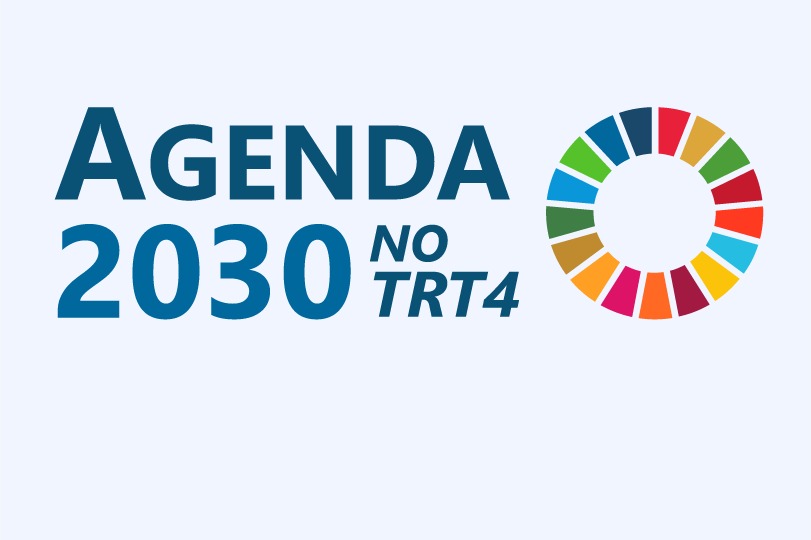 identidade visual, com os dizeres: Agenda 2030 no TRT4