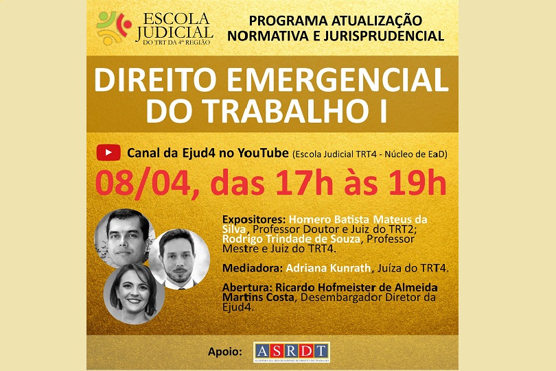 Pra Cego Ver: card com foto dos participantes e informações sobre o evento