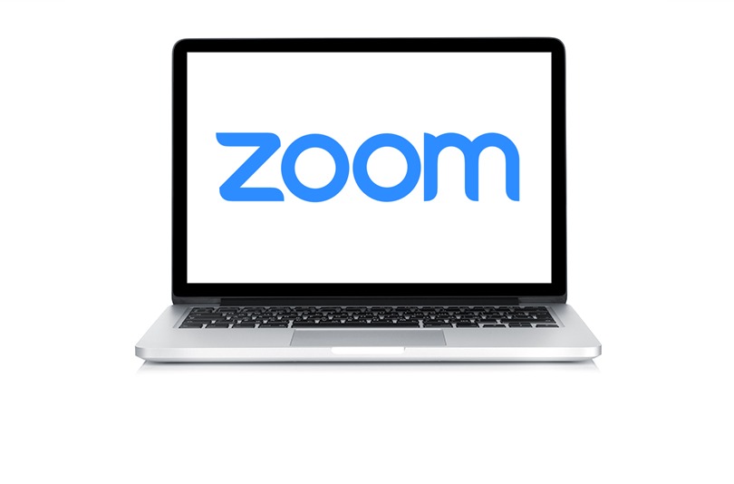 Imagem da tela de um computador com a logomarca do Zoom