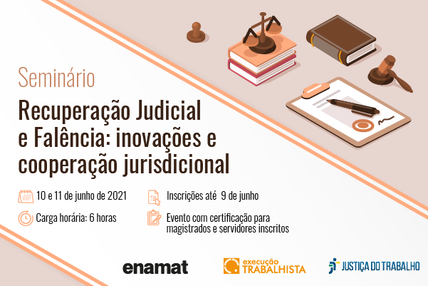 Arte com título do seminário e informações sobre o evento