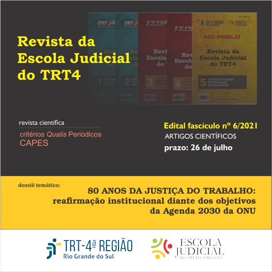 Edital do Fascículo n. 6 da revista científica da Ejud4