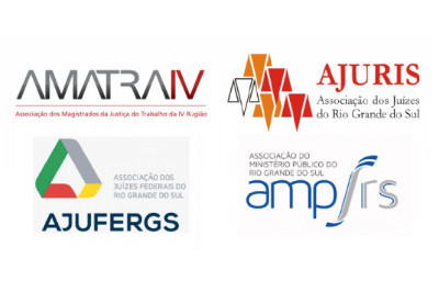 Logos das entidades que integram o FRENTAS-RS