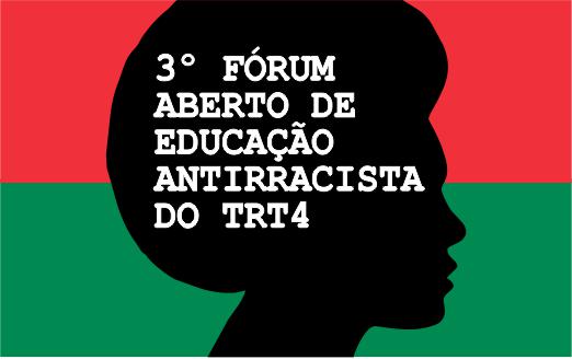 Banner dividido em duas faixas horizontais. Sobre a faixa vermelha (superior), em letras brancas, o texto "O Mundo Racializado". Sobre a faixa verde (inferior), também em letras brancas, o texto "Um Diálogo sobre as Estruturas".
