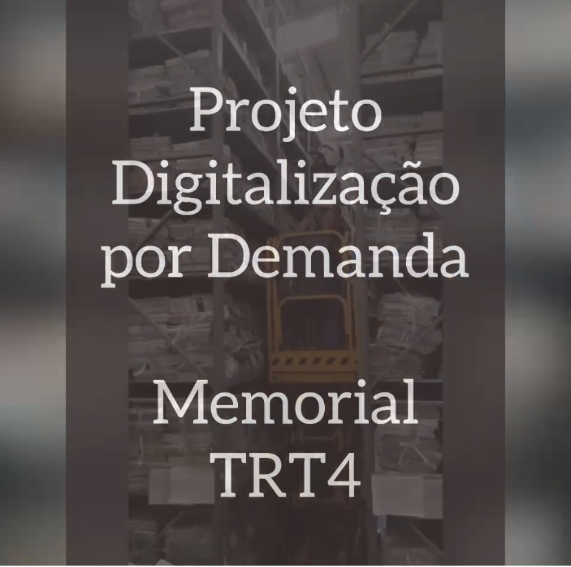 Vídeo mostrando o trabalho do arquivo, do Memorial, dos transportes e dos terceirizados do apoio e da digitalização em prol do projeto digitalização por demanda.