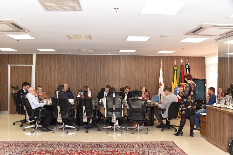 Foto da reunião, em ângulo aberto