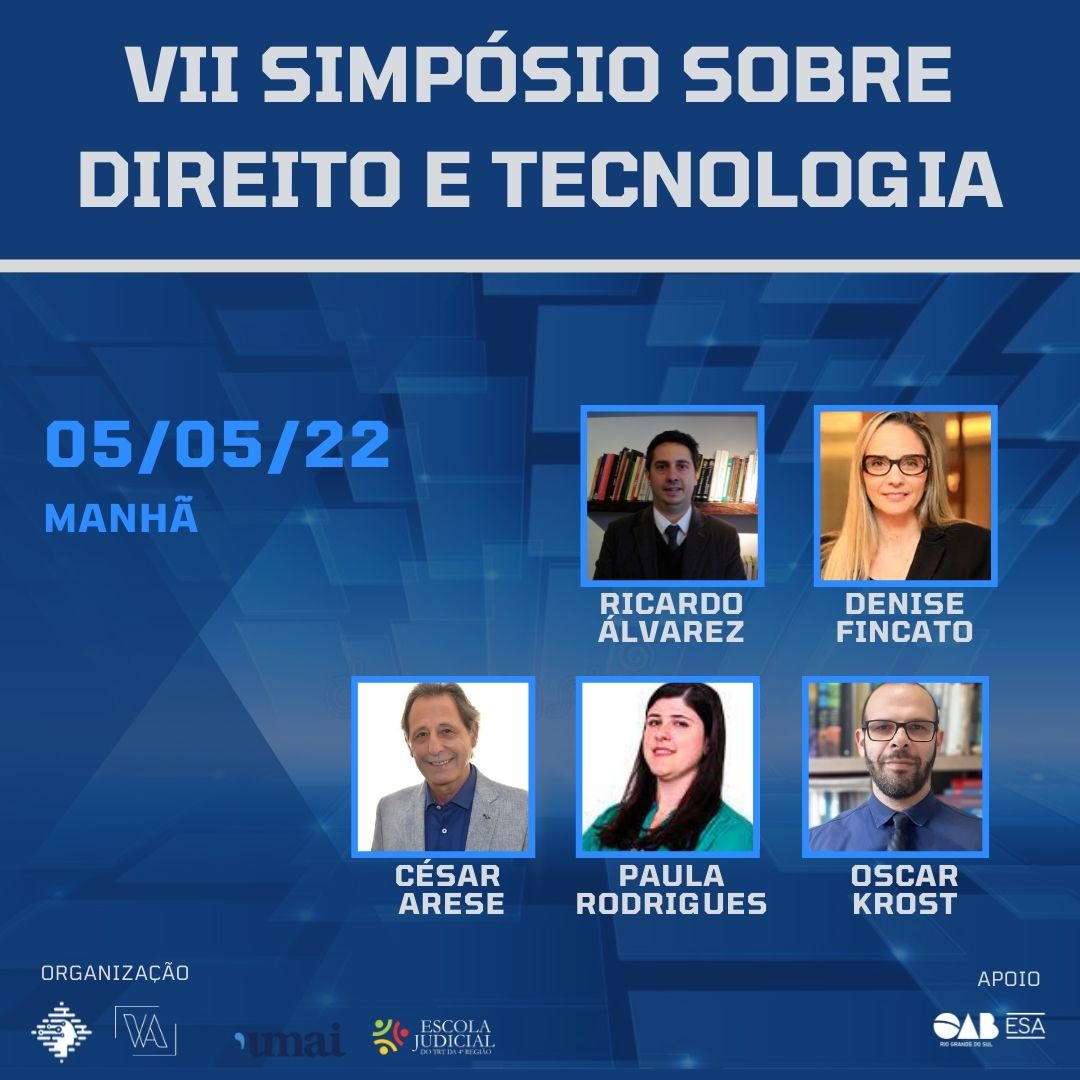 Card de divulgação do evento com palestrantes do dia 05/05/2022, turno da manhã.