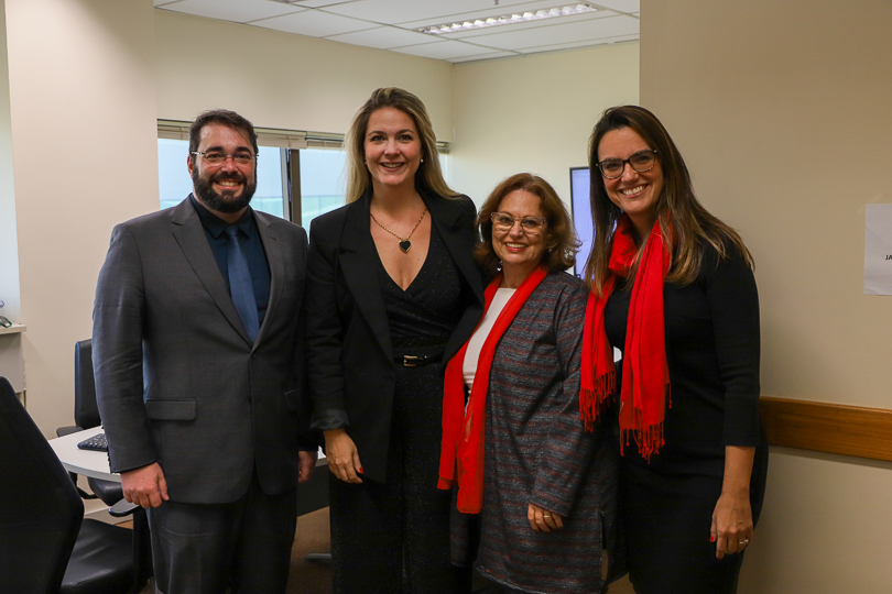 Foto: desembargador Alexandre Corrêa da Cruz, promotora de Justiça Luciana Cano Casarotto, desembargadora Rejane Souza Pedra e juíza do Trabalho Fernanda Hostyn Gralha.