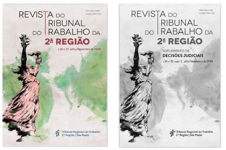 Capas da edição n.º 32 da Revista do TRT2-SP e do suplemento que contém decisões.