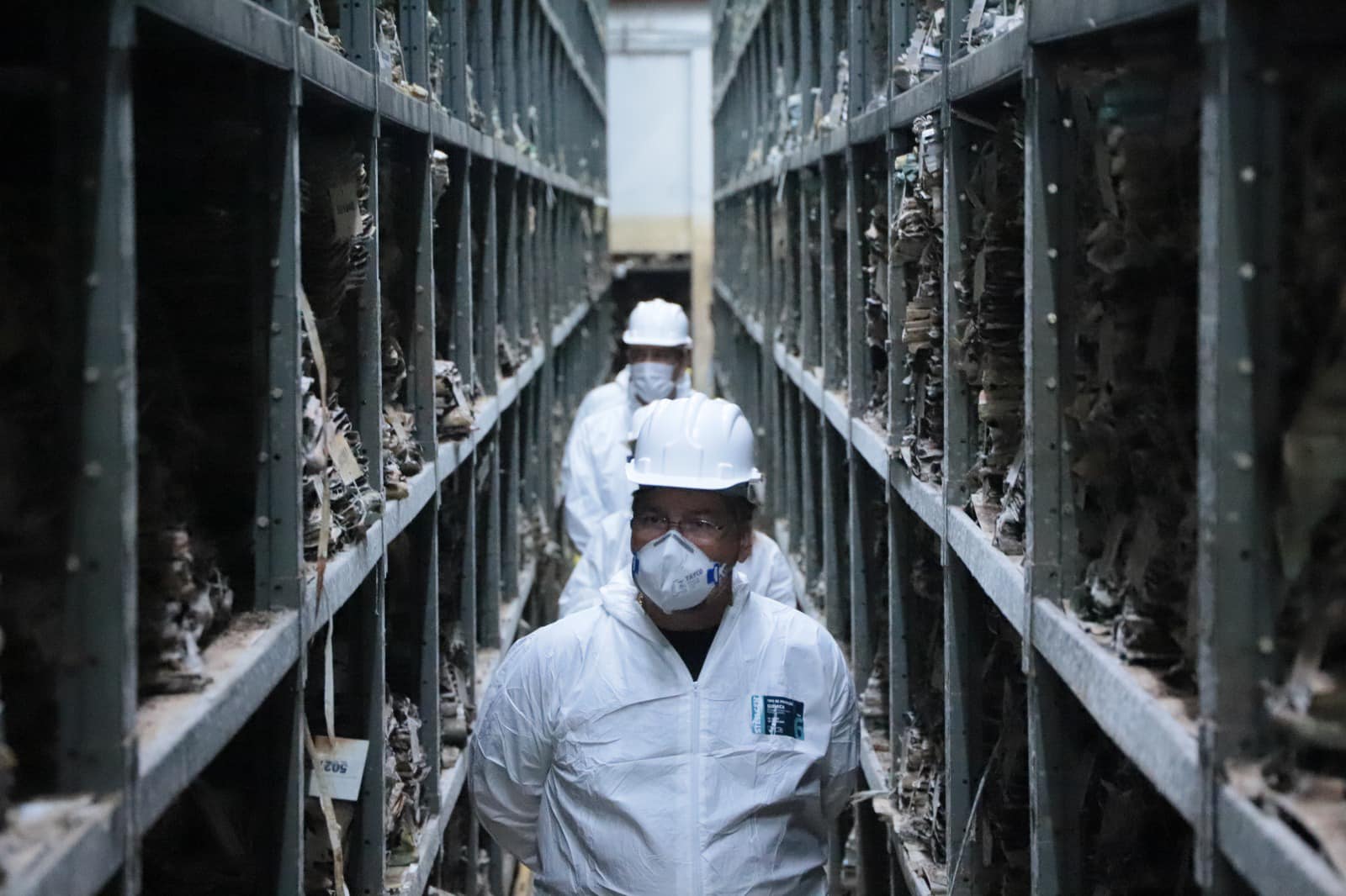 Conselheiro Alexandre Cunha, do CNJ, visita o Arquivo-Geral em
agosto de 2024. (Foto: Inácio do Canto/Secom-TRT-RS)