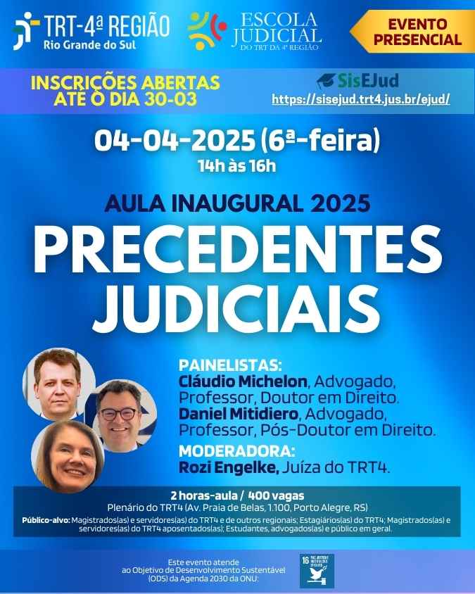 Arte com as informações sobre o evento e os retratos dos participantes.