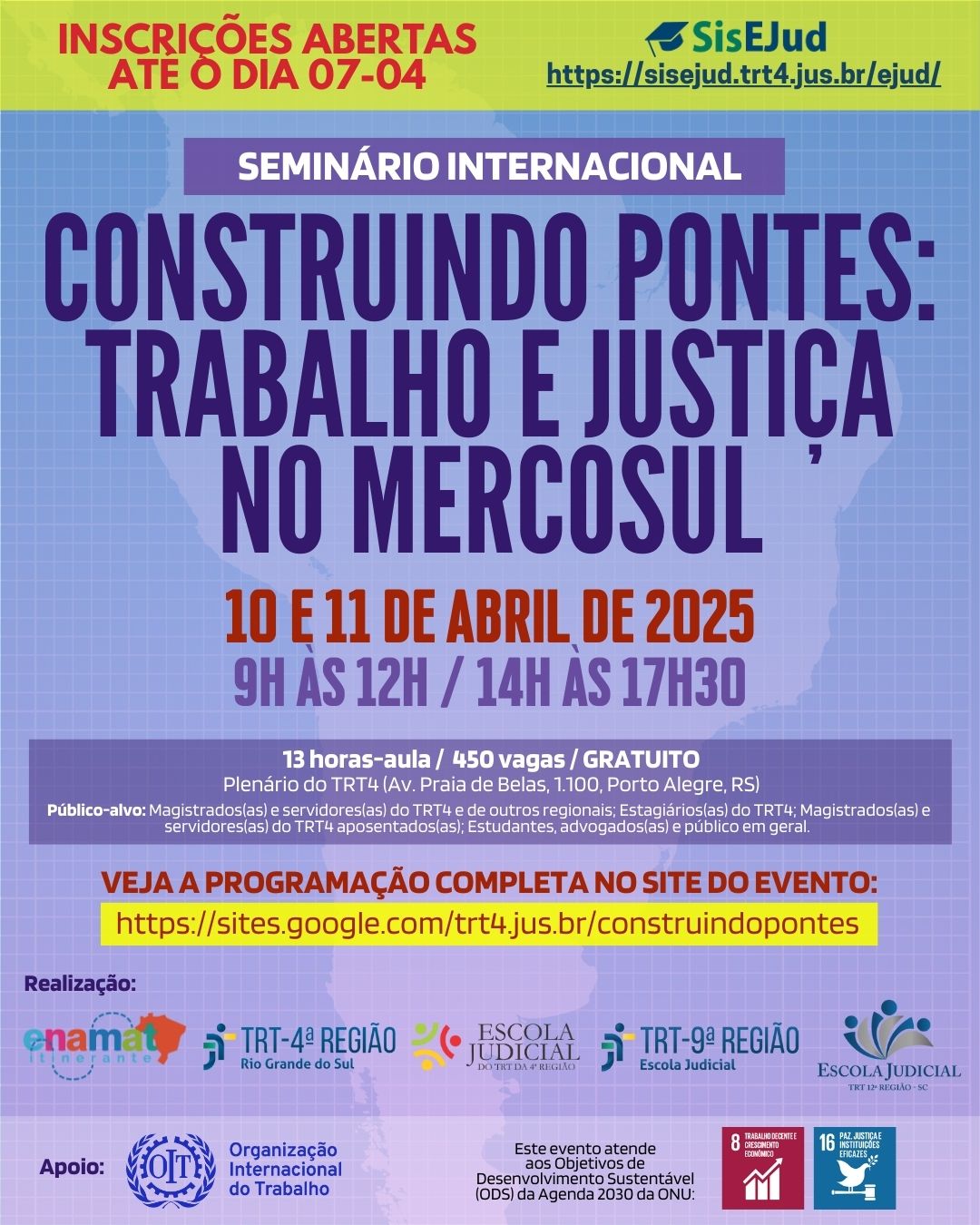 Card de divulgação do evento, com o título da atividade e as principais informações.