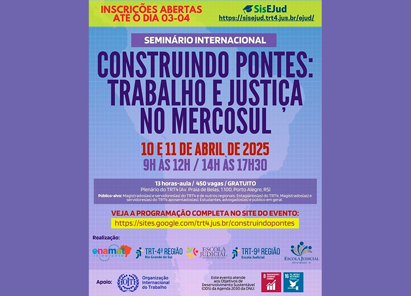 Card de divulgação do evento, com o título da atividade e as principais informações.