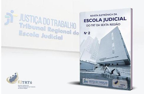 Imagem: card com fundo branco com a capa da 2ª edição da Revista Eletrônica da Escola Judicial da Sexta Região.