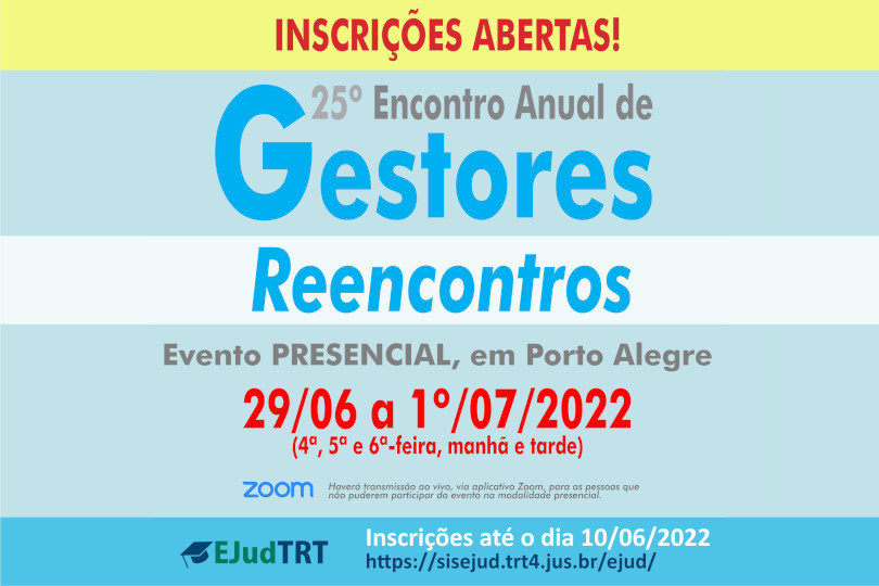 Banner de divulgação do evento. Veja a descrição completa ao final da notícia.